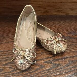 BELLA MARIE - Rose Good Glitter Girls Shoes - size 10